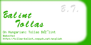 balint tollas business card